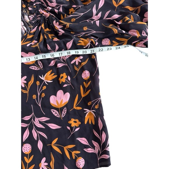 Gilner Farrar Ellie Blouse Boho Peasant Top Size Small Floral Ruffle Hem $228 - Picture 5 of 7